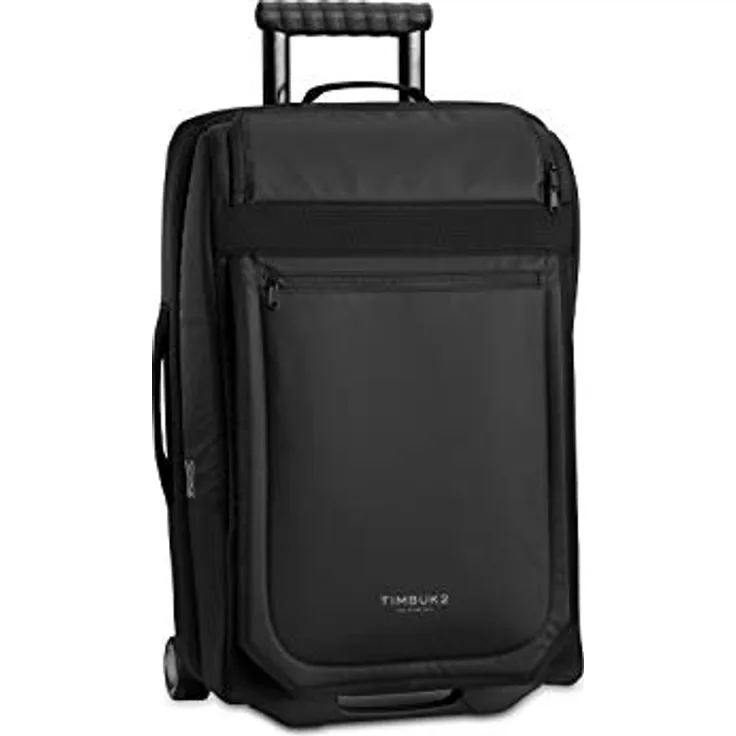Timbuk2 Co-Pilot Koffer, 45 l Handgepäck, Schwarz, mit gepolstertem Laptopfach und innovativem Teleskopgriff