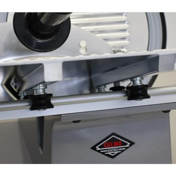 Celme PRO-300 Aufschnittmaschine, 300 mm Klinge aus antihaftbeschichtetem Edelstahl, robuster Silberguss, kompakte Maße 40 x 60 x 42 cm – Bild 2