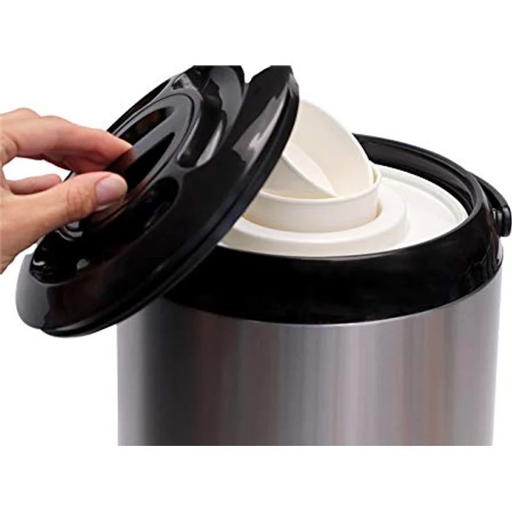 APS Iso-Dispenser ? Hochwertiger Isolierbehälter für heiße und kalte Getränke aus rostfreiem Edelstahl ? 24cm x 42cm mit 9,5 Liter Fassungsvermögen – Bild 4