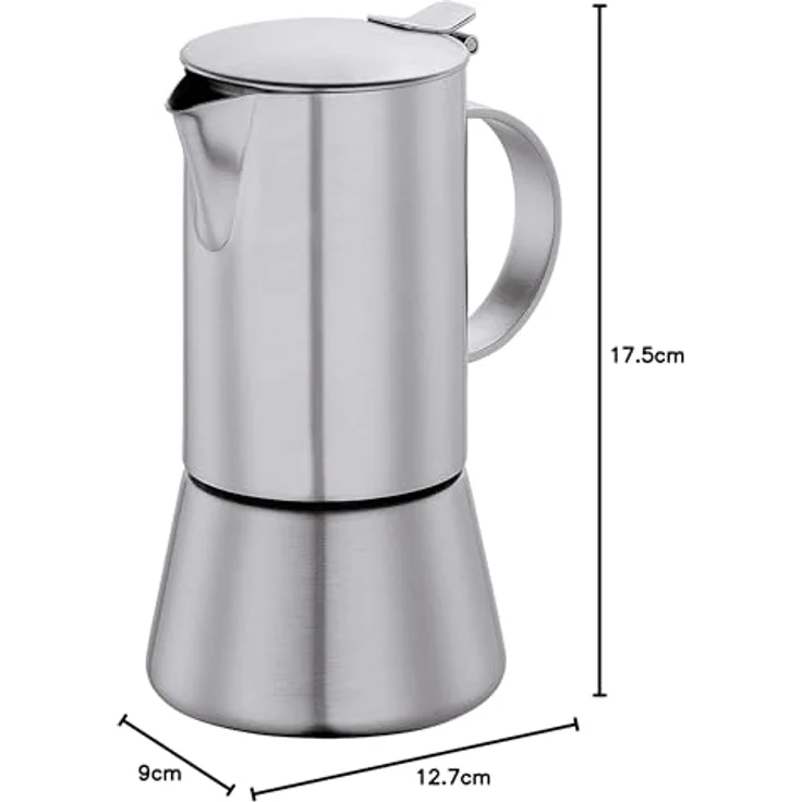 Cilio Aida CI-342918, Espressokocher aus Edelstahl für 4-6 Tassen, Silber – Bild 3