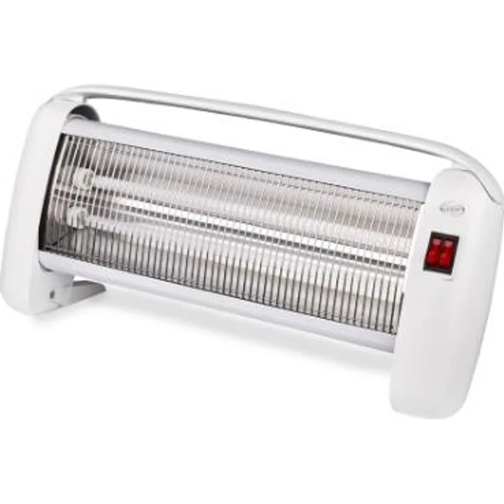 Argo Argoclima Betsy 1200 W Quarz Elektro-Raumheizung, Heizstrahler, weiß mit individuellem Wärmeeinstellungen und handlichem Griff