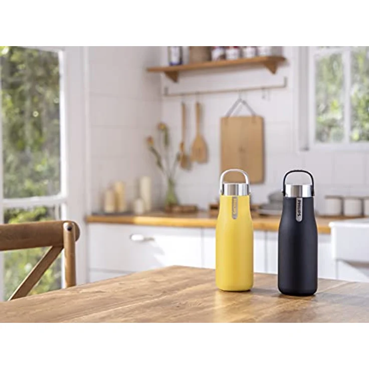 Philips Filtre Wasserfilter mit Smart UV-C LED-Technologie, tragbares Wasserreinigungsgerät, schwarz – Bild 6