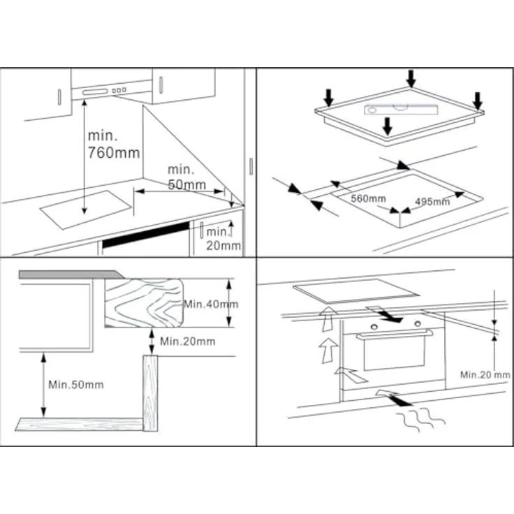 Acopino Induktionskochfeld KMI4F – 4-Zonen Kochfeld | Flexzone | Touch-Bedienung | Timer-Funktion | Kindersicherung | Power Booster | Glaskeramik | Einbau-Kochfeld | Energieeffizient – Bild 5