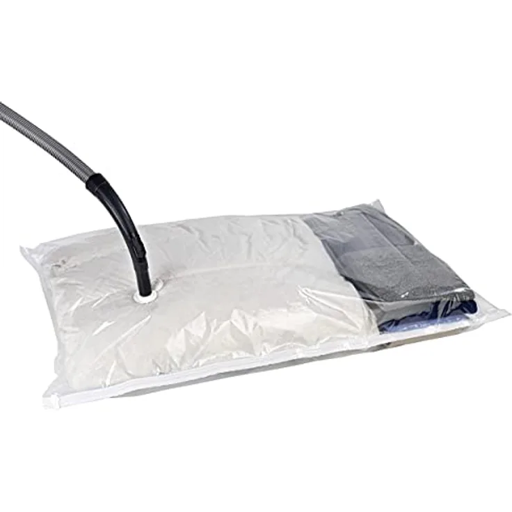 WENKO Vakuum Aufbewahrungssystem 135 x 90 cm, Vakuum Aufbewahrungsbeutel aus transparentem Polyethylen, platzsparend bis zu 75%