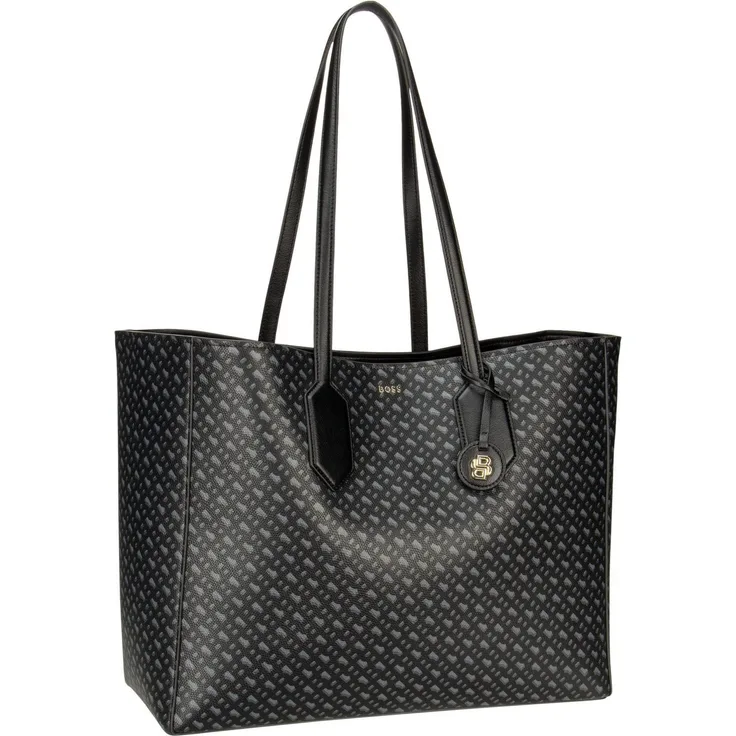 BOSS Shopper Liriel MG 50523322, Kunstleder, Allover-Print, Laptopfach, Reißverschlussetui