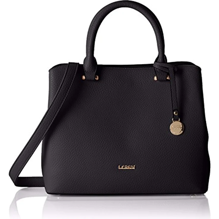 L.Credi Maxima Handtasche 28 cm, schwarz, 100% Kunstleder, 28 x 11 x 24 cm – Bild 1