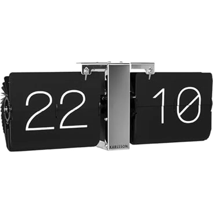 Karlsson No Case Flip-Clock, Wanduhr mit offenem Design und klar lesbaren Ziffern