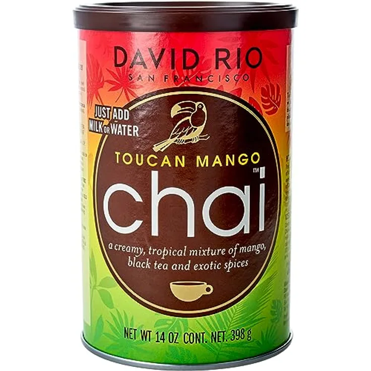 David Rio Toucan Mango Chai Pulver, 398 g, aromatischer Tee für Getränke