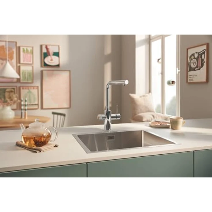 Grohe Starter Kit BLUE PURE MINTA, Spültischarmatur mit S-Size-Wasserfilter, chrom/silber – Bild 3