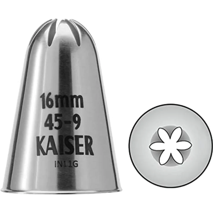 ORIGINAL KAISER - La Forme Plus Starter Set Spritzbeutel inkl. Backpinsel 9-teilig, wiederverwendbarer Spritzbeutel groß mit Tüllen, Adapter, 5 Spritztüllen, Kochfest, Schneidehilfslinie - 9-teilig, Baumwolle, Edelstahl – Bild 4
