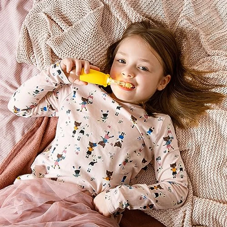 Innogio Elektrische Zahnbürste Sonic Zahnbürste Giraffe gelb, für Kinder von 2 bis 12 Jahren mit 2-Minuten-Timer – Bild 6
