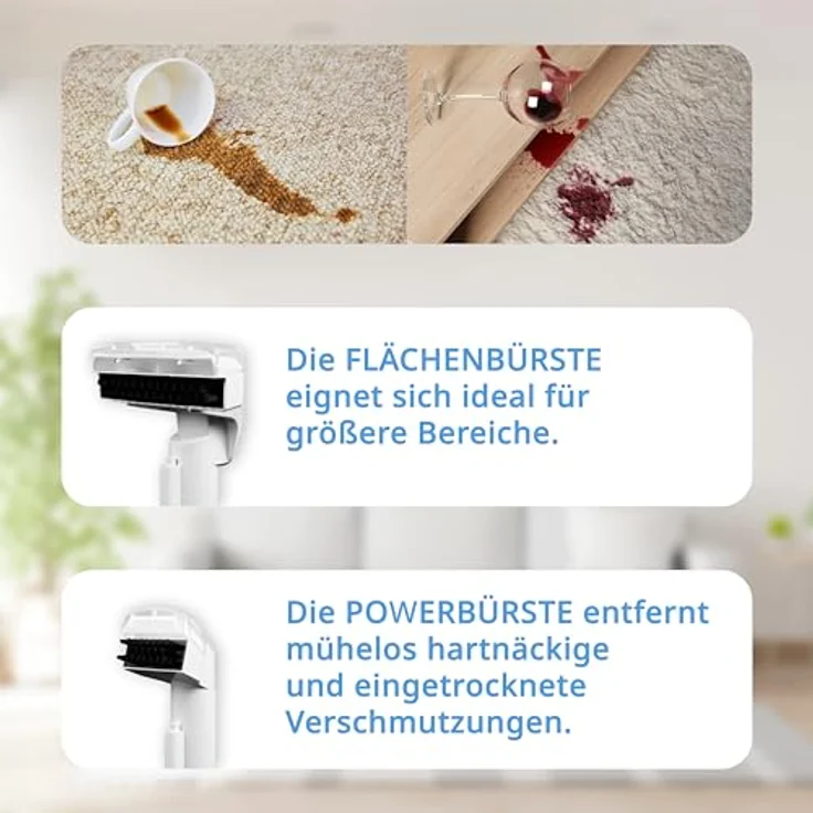"Grafner Wasch-Sauger mobiler Waschsauger 450 Watt mit Lanze & Saugwischer, beutellos, 450 W, weiß" – Bild 5