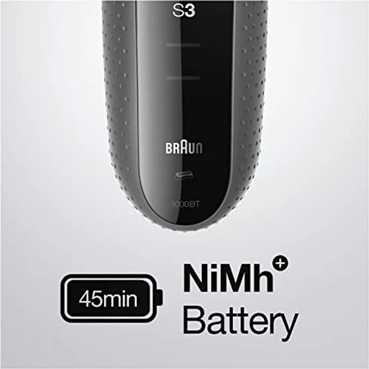 Braun Series 3 3-in-1 Elektrorasierer, Barttrimmer mit 5 Kammaufsätzen, Wet&Dry, 45 Minuten Akkulaufzeit, wiederaufladbarer und kabelloser Rasierer, schwarz/grau – Bild 5