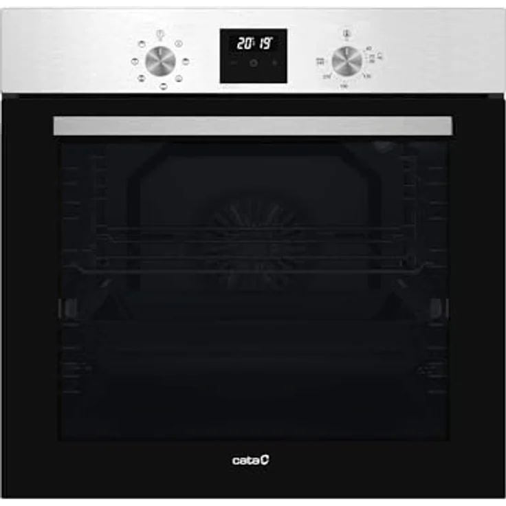 CATA MDS 8007 X, Digitaler Multifunktionsofen mit 7 Funktionen, 80 l, Edelstahl-Finish und schwarzes Glas, Panorama-Tür, Innenbeleuchtung, Energieeffizienzklasse A – Bild 1