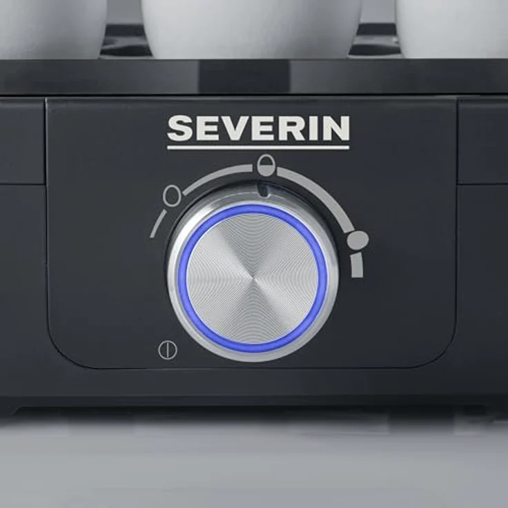 Severin EK 3166 Eierkocher, 420W, für bis zu 6 Eier, inkl. Einsatz zum Pochieren von Eiern, schwarz – Bild 6