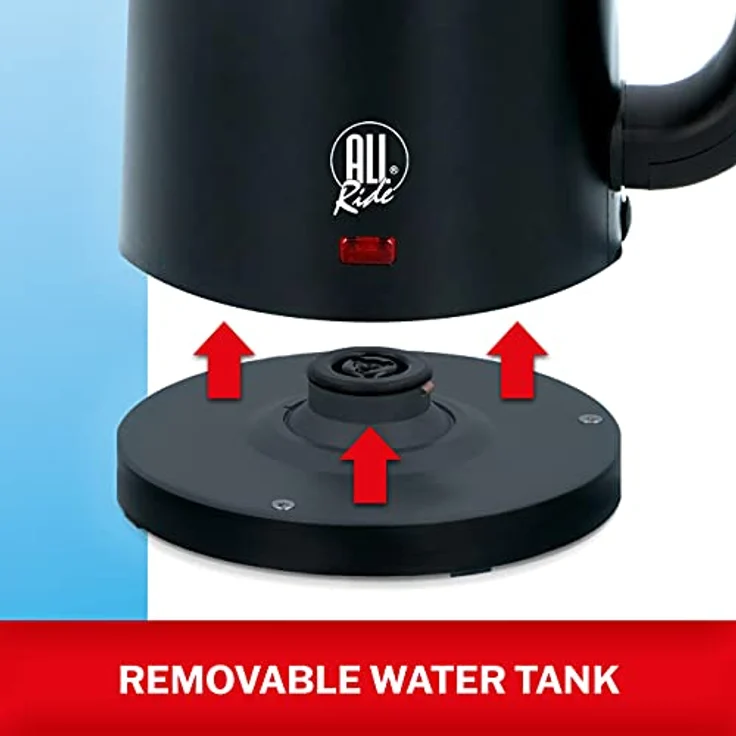 All Ride Wasserkocher - 0,5L - 24V - 300W - schwarz - Trockengehschutz - automatische Abschaltung – Bild 3