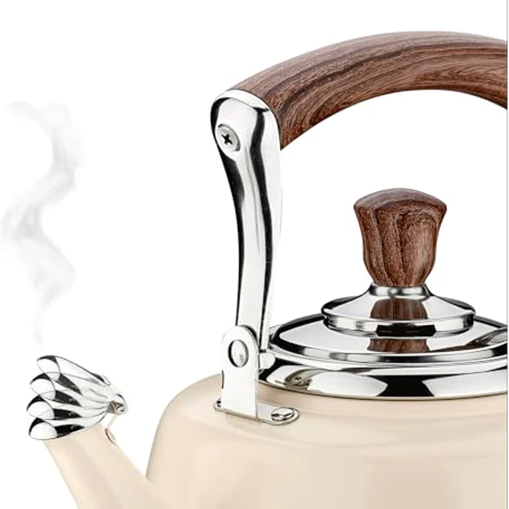 cilio Wasserkessel BIANCO | 2-Ton-Flöte | Teekessel Induktion | Kapselboden Ø 14,5 cm | Inhalt 2 L | Edelstahl lackiert – Bild 3