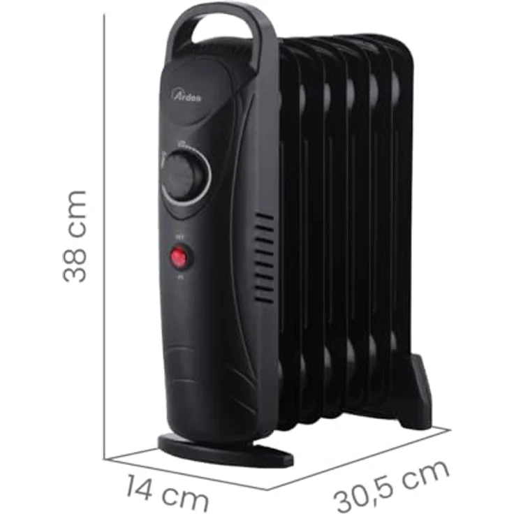 Ardes AR4R07M2 OILO MINI2 800 W Mini-Elektro-Ölheizkörper in Weiß, kompakter Heizkörper mit geringem Verbrauch und Griff, leise elektrische Heizung für Badezimmer und Heimbüros – Bild 5