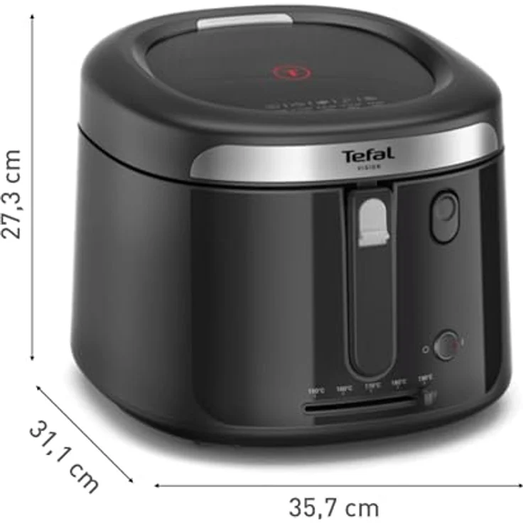 Tefal Fritteuse Vision FF2528, 1,2kg Fassungsvermögen, bis zu 4 Portionen, 1900 W, extragroßes Sichtfenster, einfache Reinigung – Bild 7
