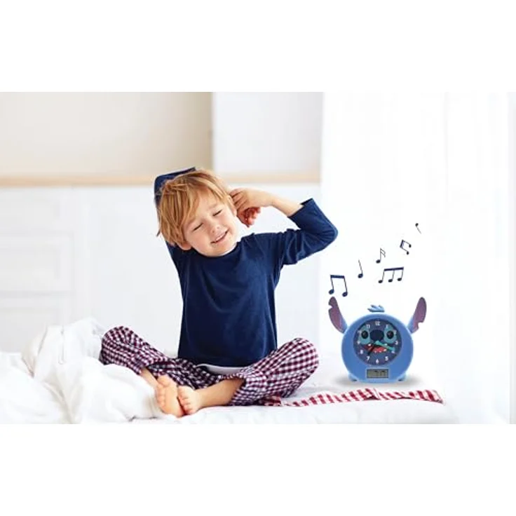 Lexibook Wecker Stitch, mit sanftem Nachtlicht und Nickerchenfunktion, 14 entspannenden Melodien und Sonnenaufgangssimulation – Bild 4