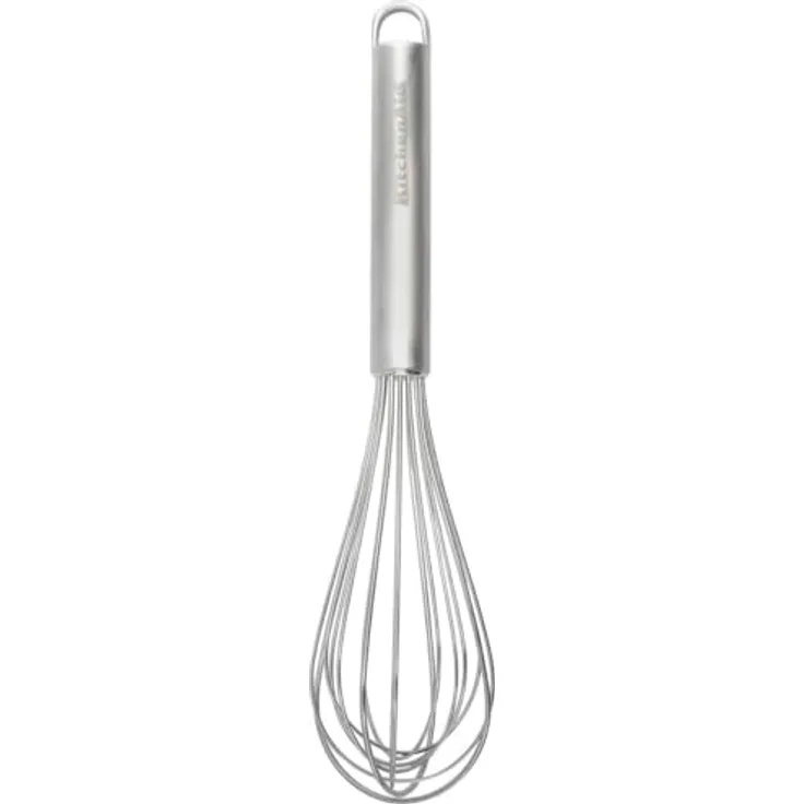 KitchenCraft KitchenAid Premium Edelstahl-Ballon-Schneebesen, großer Backschneebesen, rost- und hitzebeständig bis 260°C