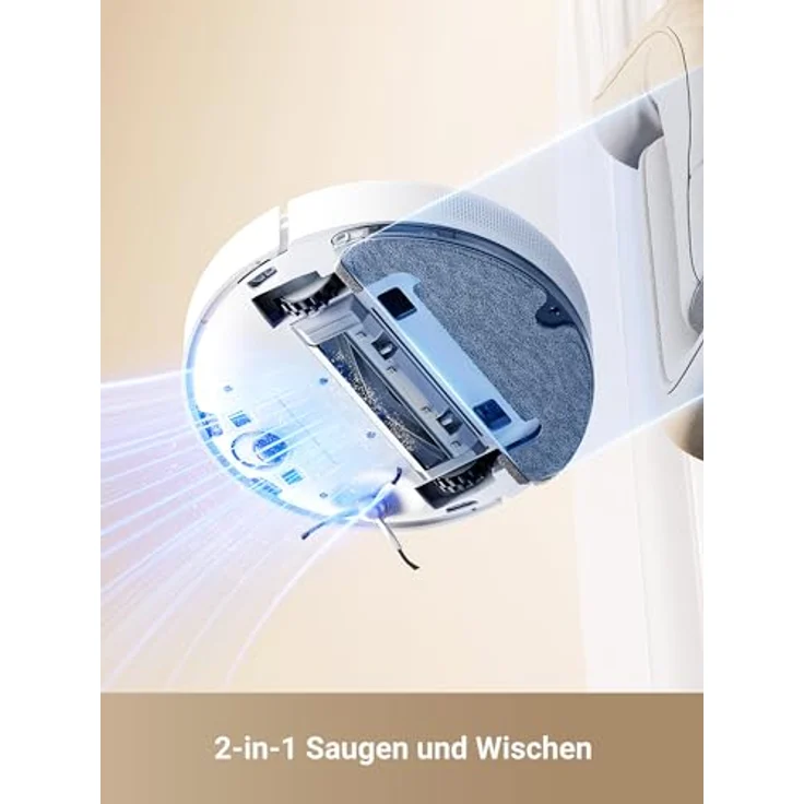 dreame D10 Plus Gen 2 Saugroboter mit Automatischer Staubentleerung, LiDAR-Navigation, 6000 Pa Saugkraft für Teppiche und Tierhaare, 285-Minuten-Akku, in [Farbe] – Bild 5