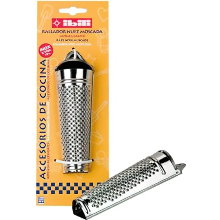 IBILI Muskatnussreibe 13,5 cm aus Edelstahl, Silber, 13.5 x 6 x 3 cm – Bild 2