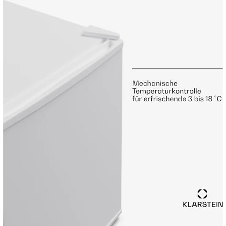 Klarstein Kühlschrank - mit Glastüre, 44L Mini-Kühlschrank für Getränke & Snacks, Kühlschrank Klein & Leise, Verstellbare Ablagen, Schloss, wechselbarer Türanschlag, höhenverstellbare Füße, LED-Innenbeleuchtung – Bild 3