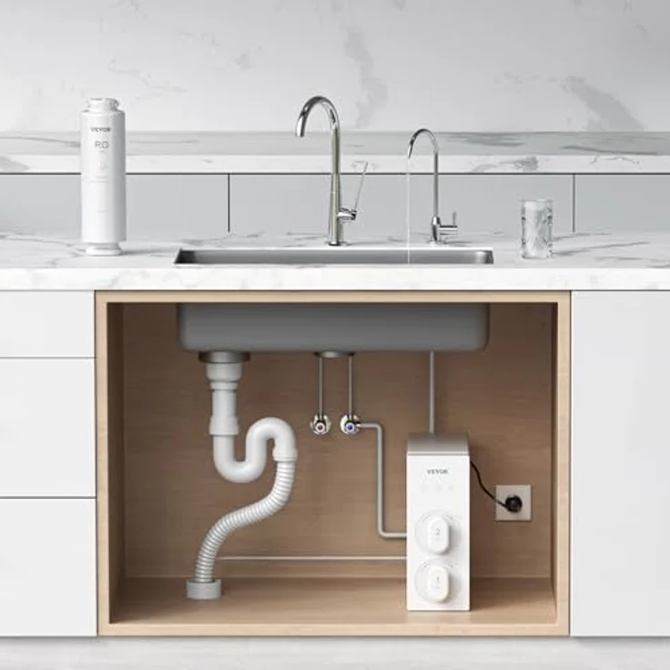 VEVOR Umkehrosmosesystem Ersatz 400 GPD, 9-stufiger Wasserfilter für SS-002, reduziert Blei, Chlor und Rost, langlebig für 24 Monate – Bild 8