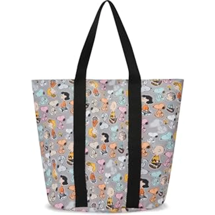 Codello Shopper Tasche aus robustem Jacquard-Gewebe, Peanuts™ Muster, 100% Baumwolle, für Damen – Bild 2