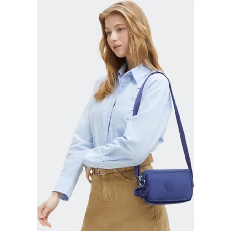 Kipling Abanu Umhängetasche 20 cm, robuste Polyamid-Tasche mit verstellbarem Riemen, Blau – Bild 6