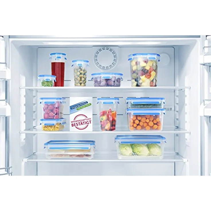 Emsa 508570 Clip & Close Frischhaltedosen | 3-teiliges Set | 3 x 0,55 L | -40 bis +100 Grad | Kunststoff | 100 % Dicht | Besondere Frische-Dichtung – Bild 2