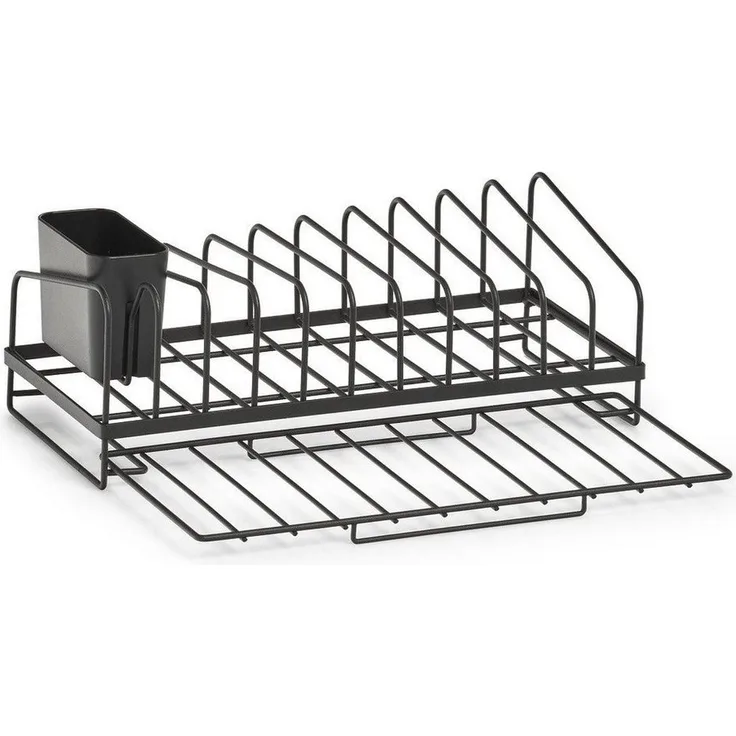 Zeller Present Geschirrständer, Zubehör für Geschirrstet, Metalltropf für Geschirr und Tassen, schwarz