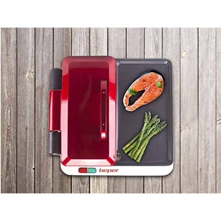 Beper Tischgrill P101CUD500 Multifunktionsgrill in Rot, 2000,00 W, 4 Kochflächen - Preisvergleich – Bild 5