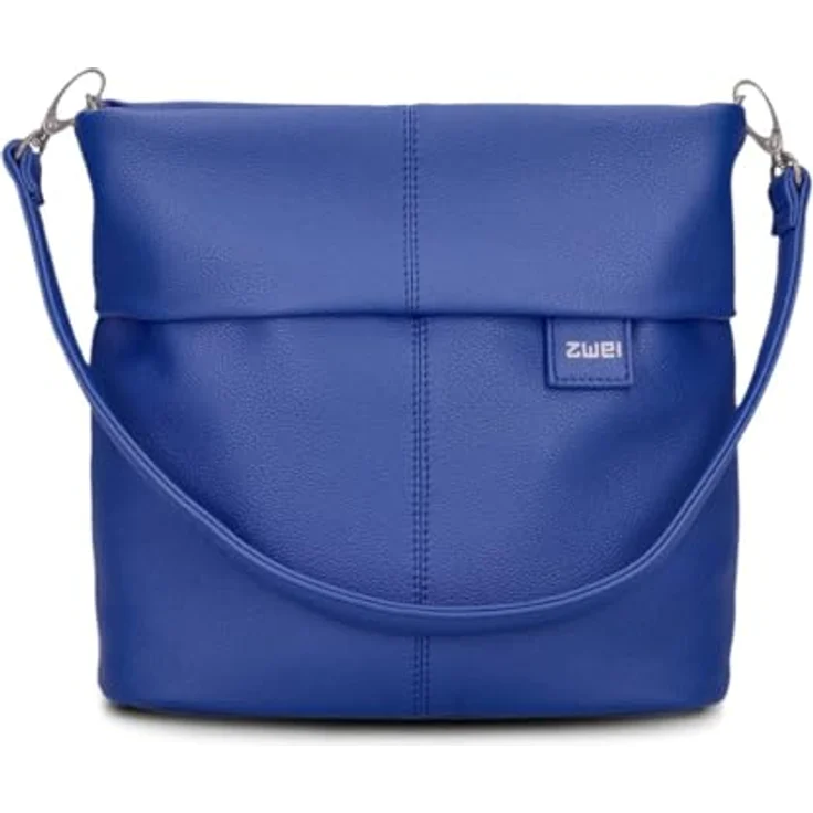 Zwei Mademoiselle.M Schultertasche 25 cm, blau, 100% Polyurethan, kompakt und stilvoll – Bild 4