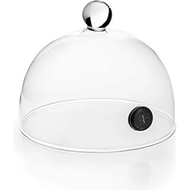 Lacor 61813 Magic Glocke zum Schutz von Lebensmitteln, Borosilikatglas, Ø 12,5 x 7,5 cm, mikrowellen- und backofenfest – Bild 1