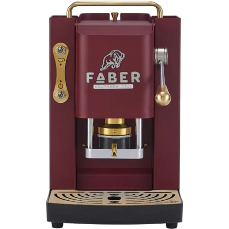 Faber Coffee Machines Faber Pro Deluxe 3.0 Kaffeepadmaschine, Messing-Details, kompatibel mit 44 mm ESE-Pads, Hygienischer Wassertank aus Glas – Bild 2