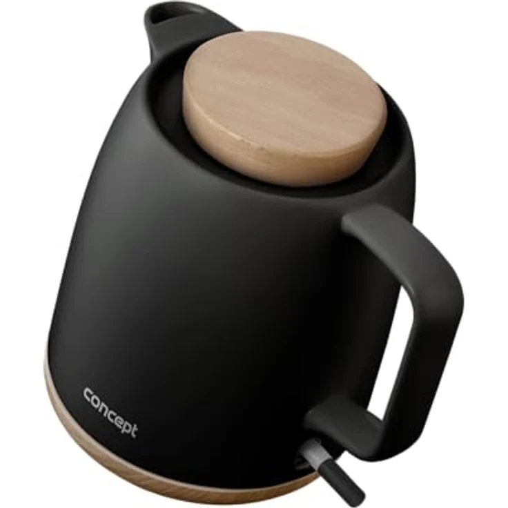 Concept RK0086 Keramik-Wasserkocher Elegant, 1 l, schwarz, Strix-Steckverbinder – Bild 3