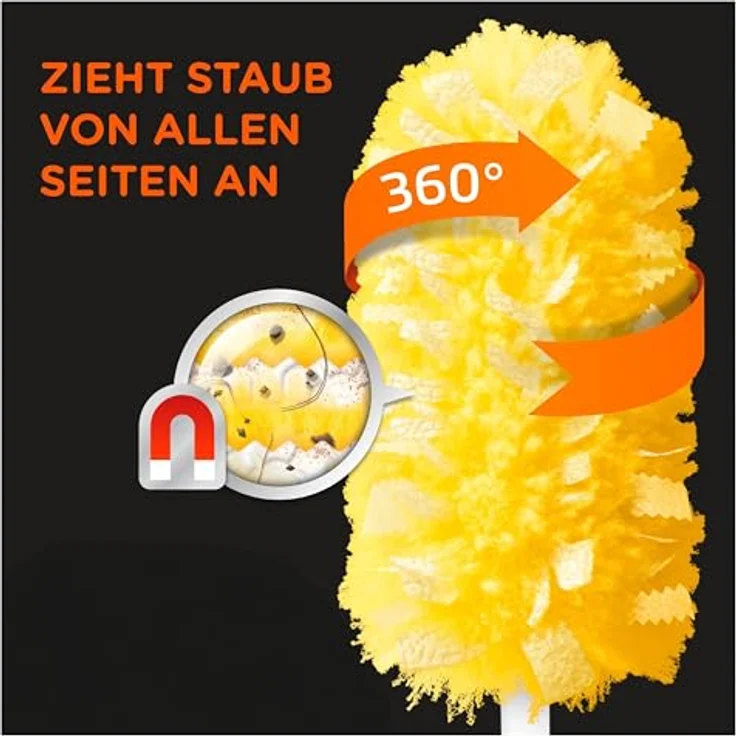 Swiffer Staubmagnet 360° Nachfüllpack 5 Tücher, nimmt Staub, Haare & Allergene aus jeder Richtung auf – Bild 2