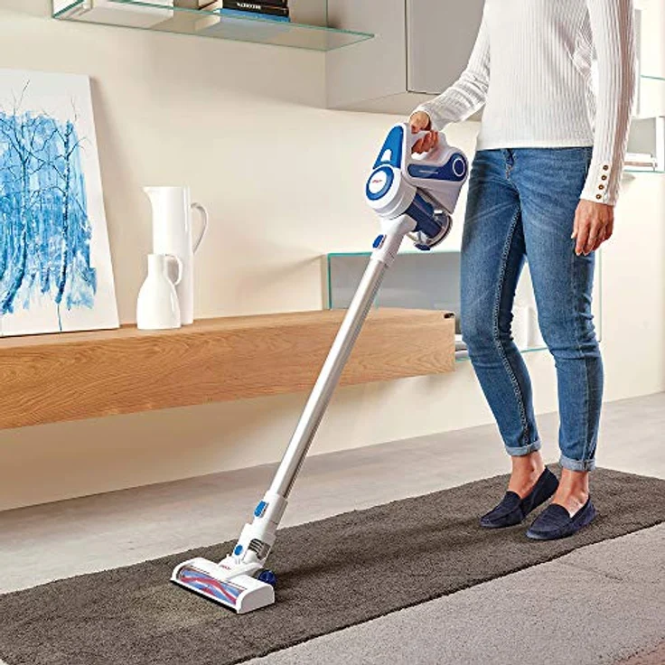 Polti Forzaspira Slim SR90B PBEU0116, Akkustaubsauger, Weiss-Blau – Bild 2