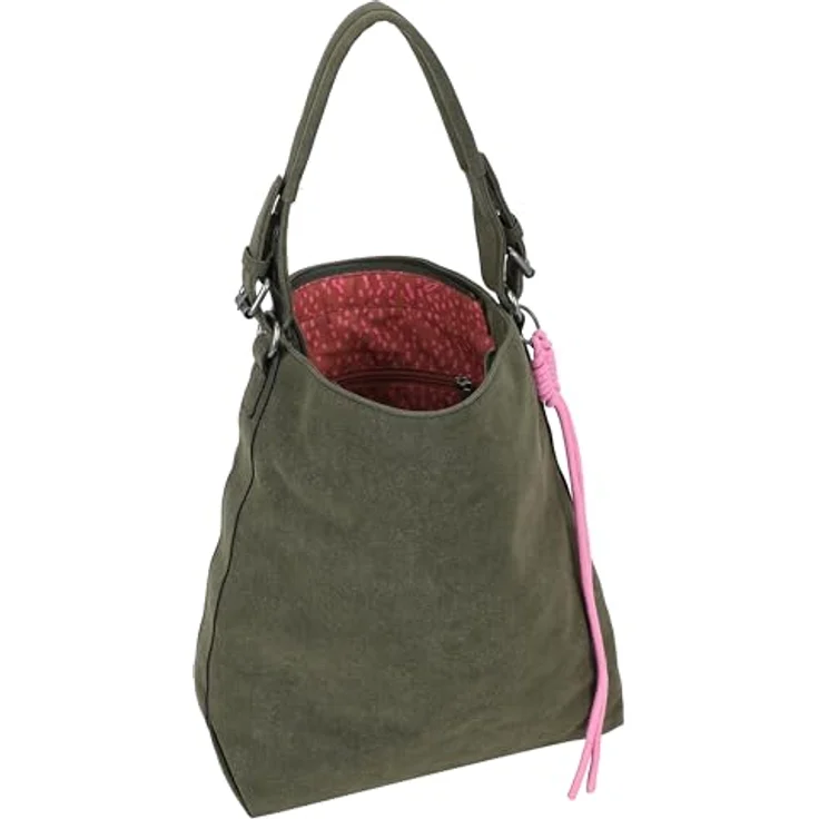 Fritzi aus Preußen Bitzi01 Suede Jacky Schultertasche, 34 cm, in hochwertigem Wildleder – Bild 6