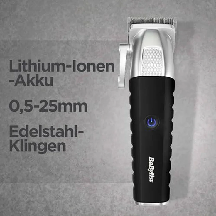 BaByliss Lihtium Power Haarschneider, kabelloser Haarschneider mit Lithium-Ionen-Batterie, japanischen Klingen und 8 Aufsatzen von 0,8 bis 25 mm – Bild 2