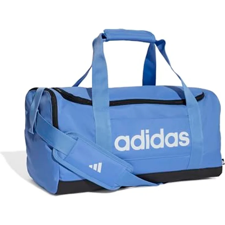 adidas Performance LINEAR DUFFEL S, Sporttasche mit separatem Schuhfach und verstellbarem Schulterriemen, schwarz – Bild 4