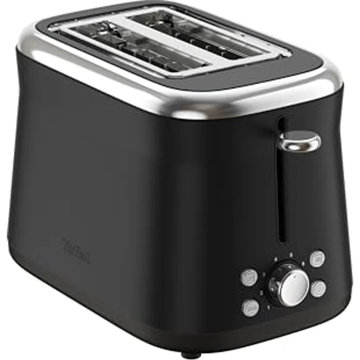 Tefal TT7208E0, Toaster mit 850 Watt, 2 Schlitzen, Aufwärmfunktion, Brötchenaufsatz, Auftaufunktion, schwarz – Bild 2