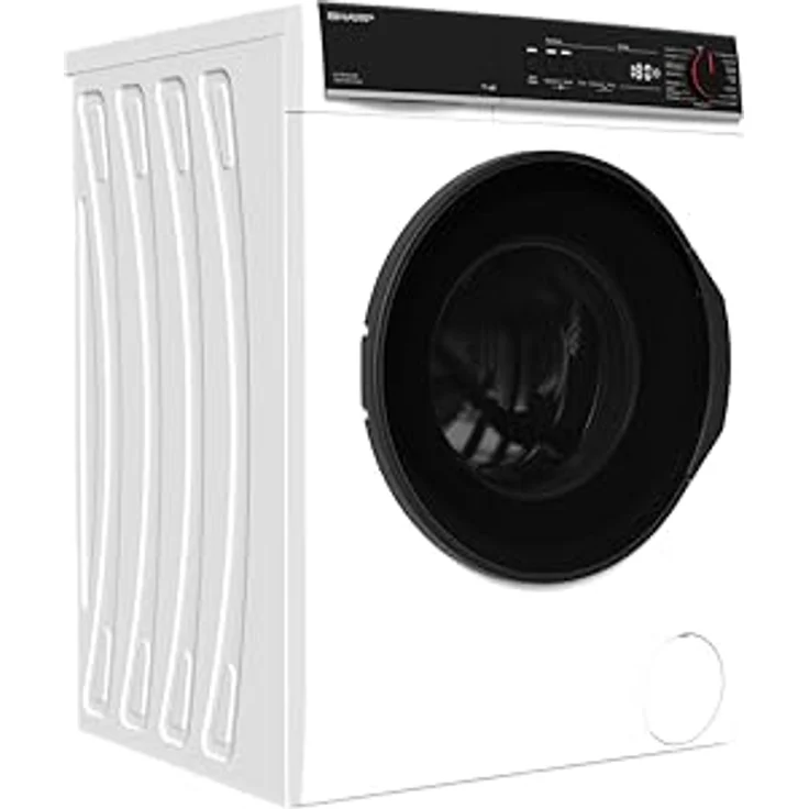 SHARP ES-PRO014WA-DE Waschmaschine Frontlader, 10kg, 1400U/min, Inverter, 15 Programme inklusive 60 Minuten Kurzprogramm, Dampffunktion, WiFi, AquaStop, Weiß – Bild 2