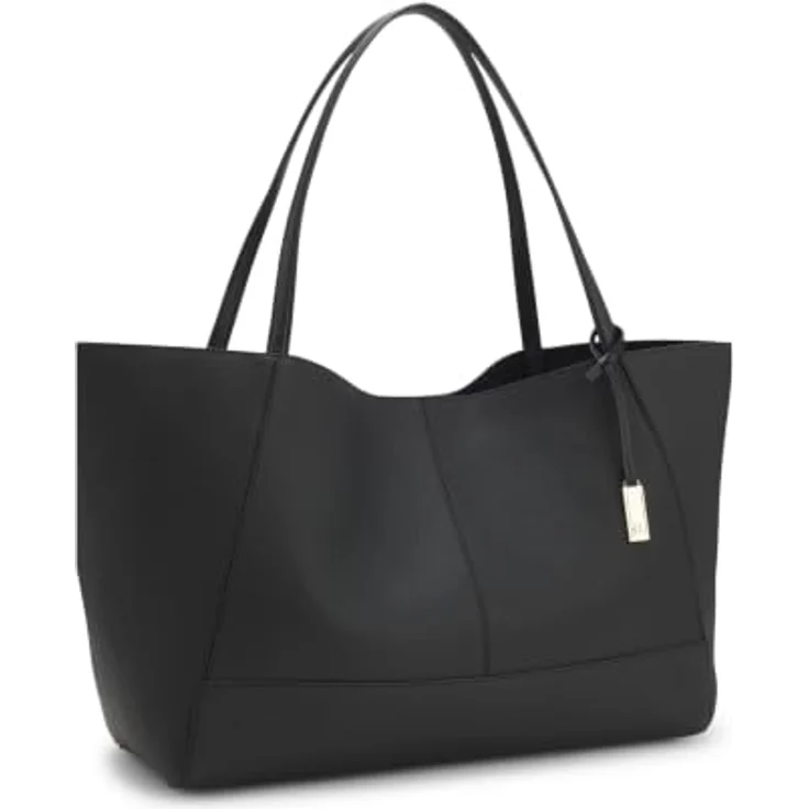 Boss Ameline Shopper Tasche, 100% Leder, 42 cm, schwarz – Bild 7