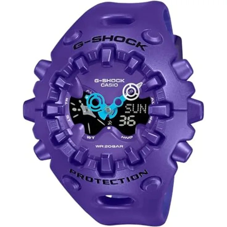 Casio GA-V01-2AER, G-SHOCK Armbanduhr mit stoßfestem Gehäuse, blau