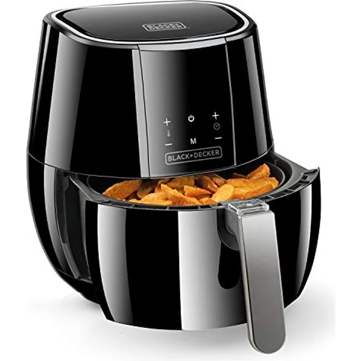 Black & Decker BXAF3500E Heißluftfritteuse, 1500W, Cool touch Griff, Anti-Rutschfüße, schwarz – Bild 2