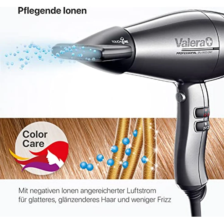 Valera Professioneller Ionen-Haartrockner Swiss Silent Jet 8600 für leises und schnelles Trocknen, 2400 Watt – Bild 3
