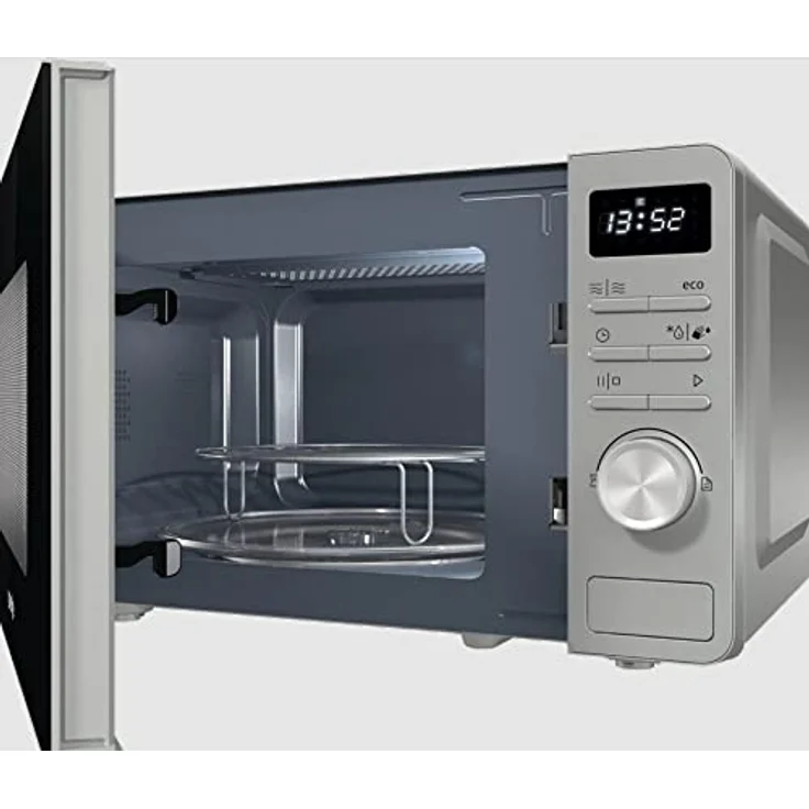 Gorenje MO20A4X Mikrowelle mit Grill, Standgerät, 20 Liter Garraum, 1280 Watt, schwarz, metallisch – Bild 3